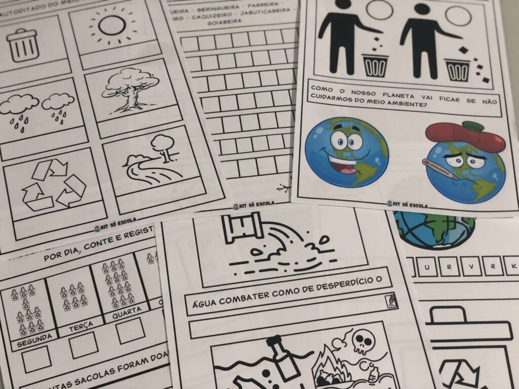 Kit Meio Ambiente! Descubra como esse conjunto de apostilas digitais oferece atividades, desenhos, livrinhos interativos e mais para enriquecer a educação ambiental dos seus alunos.